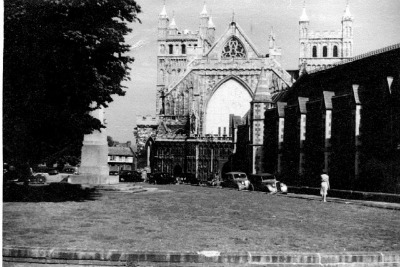Exeter Cathedral and St. Mary Major circa 1947