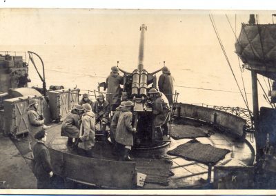 Officers aboard a Polish Navy Destroyer, or Piorun. Image courtesy of Tony Olszowski.