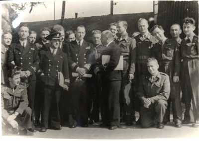 Naval officers and men at the Okehampton camp. Image courtesy of Tony Olszowski.