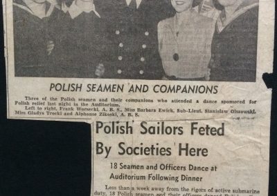 An article from a New London, Connecticut newspaper about the crew of Polish submarine ORP Jastrzab