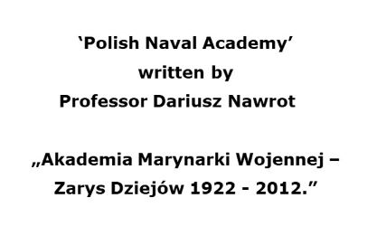Polish Naval Academy (Translation of extract from the book)